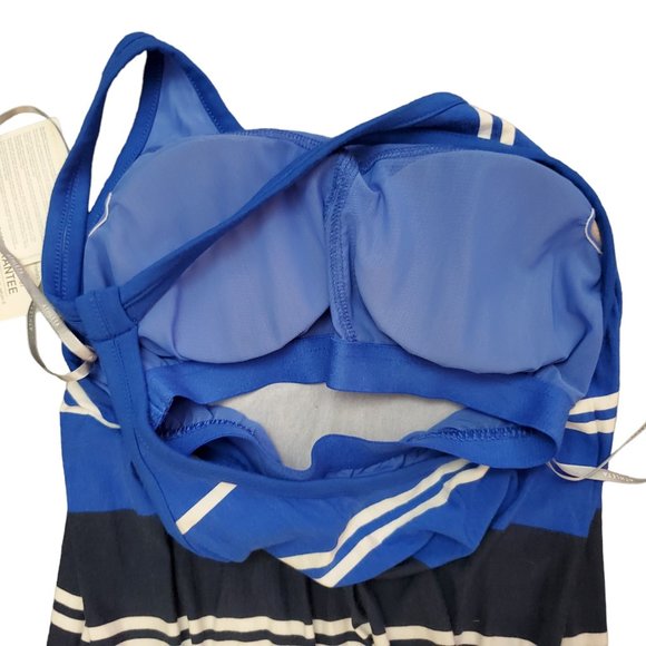 NWT Athleta XS 439149 Cressida Stripe Midi Blue White Shelf Bra Dress A18 - Picture 4 of 10
